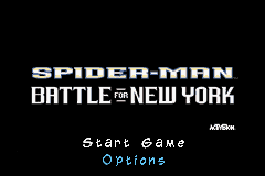 Spider-Man - Battle for New York Title Screen